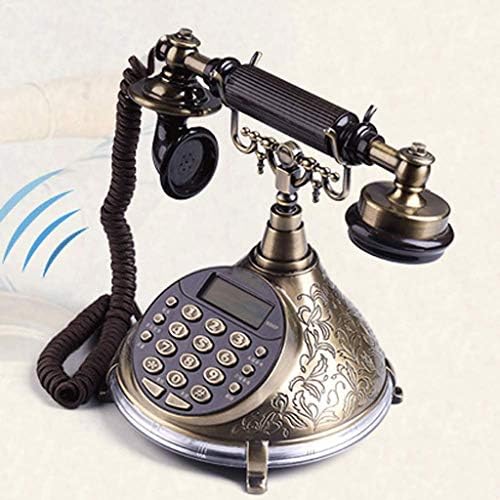 Telefone uxzdx cujux - retro vintage estilo antigo botão de discagem rotativa mesa telefone telefone decoração de sala de estar em casa