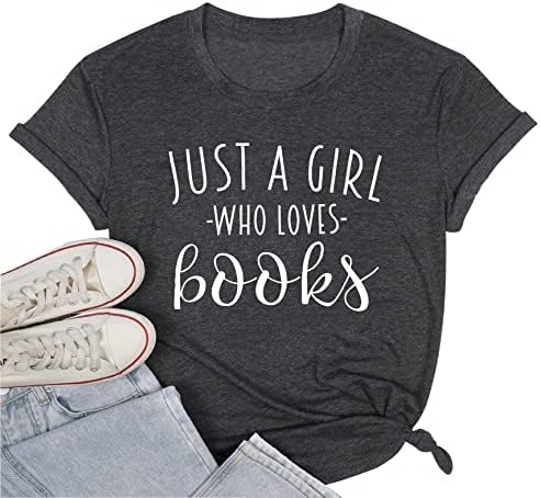Apenas uma garota que adora camisa de livros mulheres lendo amante letra de carta de letras