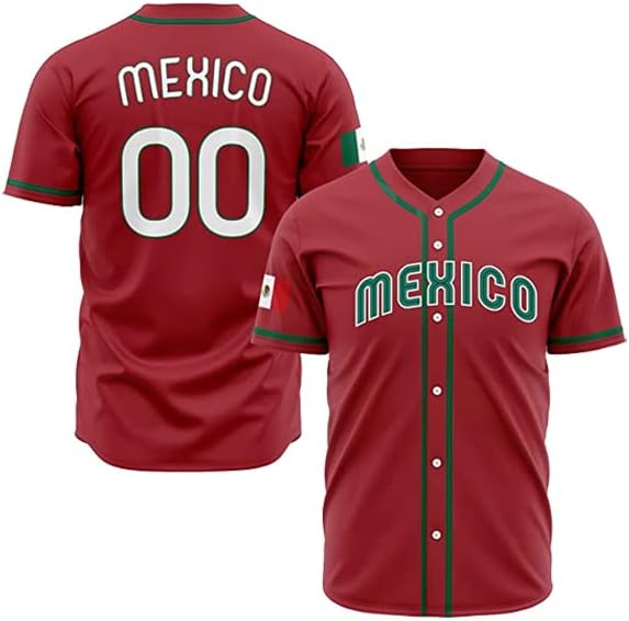 Nome personalizado Número da camisa de beisebol do México, 2023 World Baseball Classic Shirt Jersey