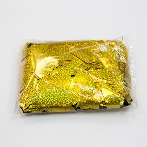 Ultimate Confetti Hologram Gold Metallic Confetti-Laser Falling Falling-Ótimo para festas, eventos, decoração