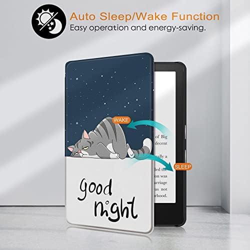 Caso esbelto para o novo Kindle-capa de couro PU com acordamento automático/sono sleep All-New Kindle ,