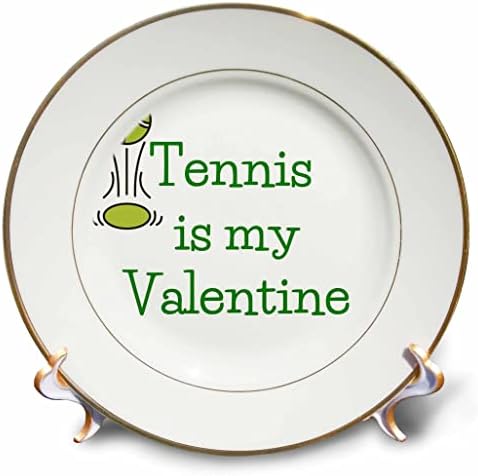 Imagem 3drose de bola de tênis com texto de tênis é meu dia dos namorados - placas