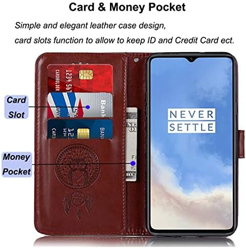 Caso de Sidande para OnePlus 7T, OnePlus 7T Caixa de carteira com suporte para cartão, [pulseira]