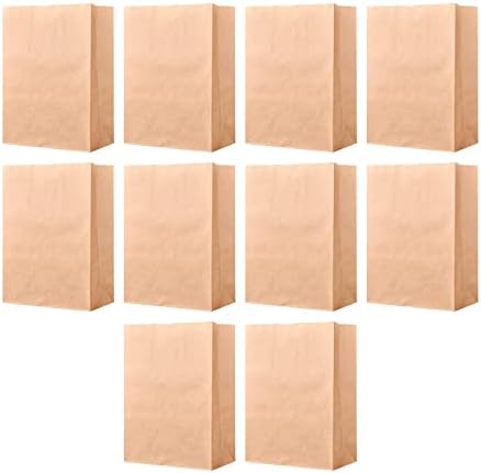Menolana 10pcs Kraft Sacos de papel Kraft Sacos de tratamento para lojas Drawa