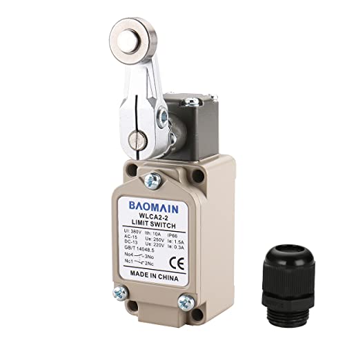Interruptor de limite de baomain wlca2-2 ac 250v 2a dc 2a 48V SPDT Circuar Control Roller Metal