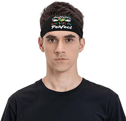 Autism Consciência Flag Sports Bandas para a cabeça Wicking Tootes da cabeça Mulheres femininas femininas