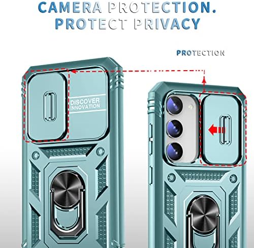 Suyomo para Samsung Galaxy S23 Plus 5G Case com protetor de tela, tampa de proteção para serviços pesados ​​[360 ° de giro de 360 ​​° Kickstand] [Proteção à câmera] Provércia de choque de grau militar
