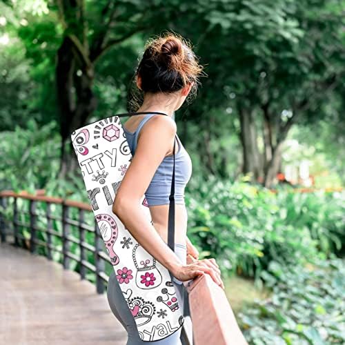 Princess Castle Crown Yoga Mat Carrier Bag com alça de ombro Bolsa de ginástica de saco de ginástica