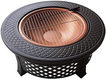 Twdyc ao ar livre churrasqueira churrasqueira redonda de carbono fogão de carbono fogão para o pátio de churrasco para aquecimento doméstico de carvão doméstico Tabela de churrasco de braseiro