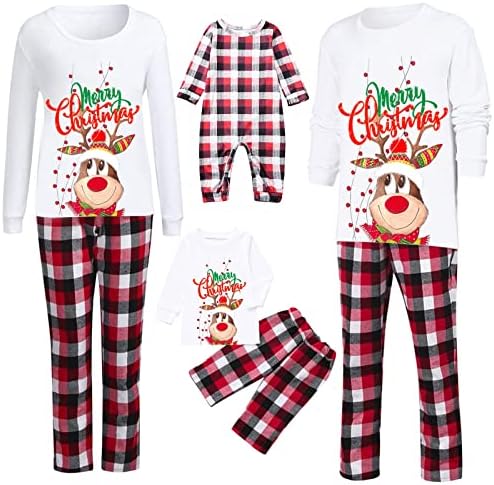 Pijama de férias em família Diyago, camiseta de manga longa e calça de manga longa e calças de manga longa.