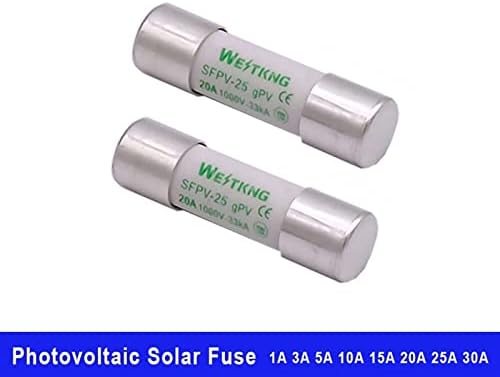 Basni 10pcs PV Solar Fuse 1000V DC 10 * 38mm 1a 3a 5a 10a 15a 20a 25a 30a Para proteção do sistema de energia