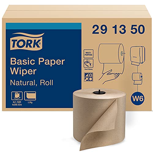 Tork Basic Paper Wiper Natural W6, toalha de rolo, 4 x 1452 folhas, 291350
