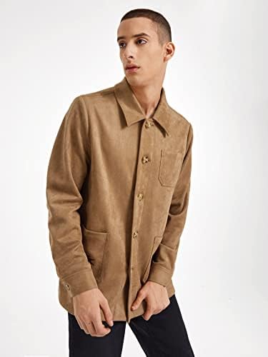 Jackets Ninq para homens - Men Bolock Button Up Coat