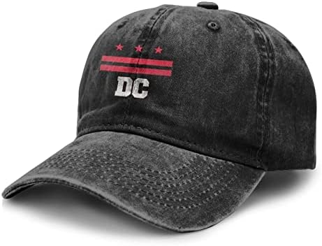 Washington DC Baseball Cap ajustável Aldult Cowboy Classic Hat Fashion Sports para homens