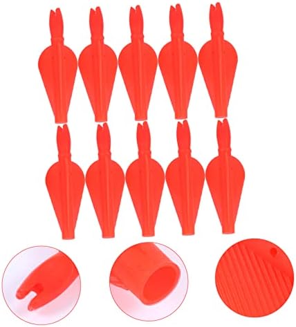 Inoomp 20 PCS Nock Tails Capture Red Principal Plástico Plástico eixo
