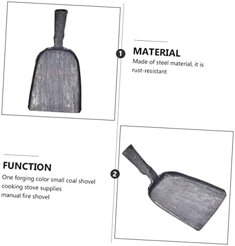 Upkoch 2pcs ergonômico pára-cinza colher spatula hanking ferramentas fogão fogão a ar livre churrasqueira