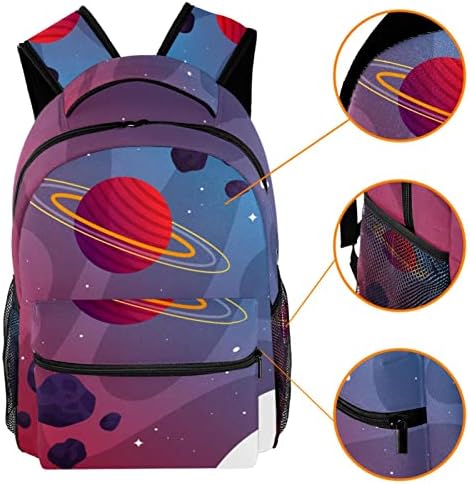 Backpack Rucksack School Bag Travel Casual Daypack para mulheres meninas adolescentes, Planeta Espacial Sideral