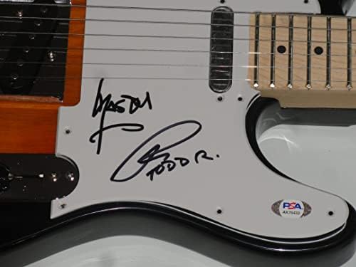 Utopia assinou Sunburst Guitar Guitar T Rundgren Kasim Sulton PSA COA