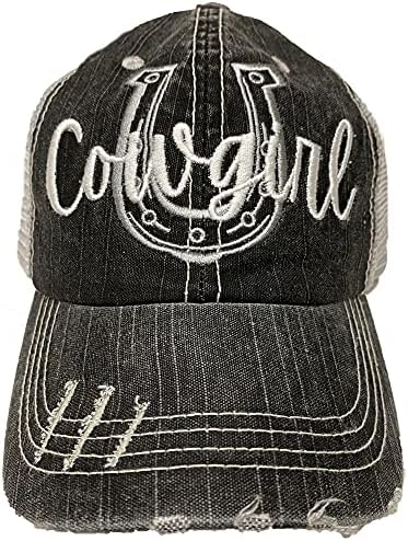 May & Grey Women's Cowgirl Angusted Baseball Hat