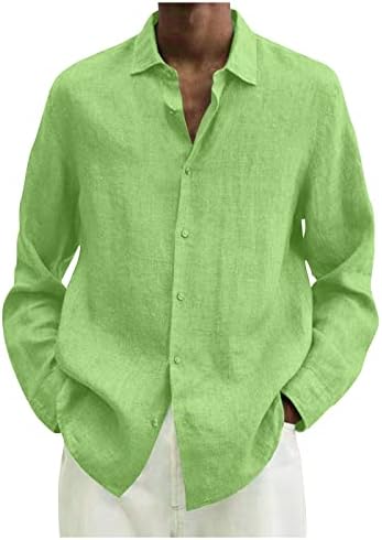 Camisas de treino dudubaby para homens designer primavera verão masculino linho de algodão casual de cor sólida camisetas de manga comprida camisas soltas