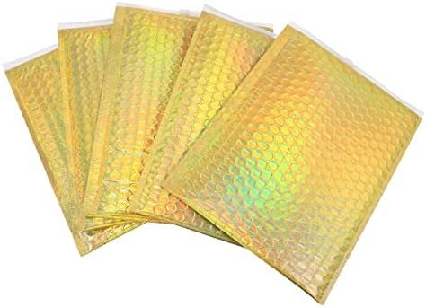 Envelopes coloridos 6pcspackagingbags saco de lágrimas acolchoadas envelopes de alumínio ouro