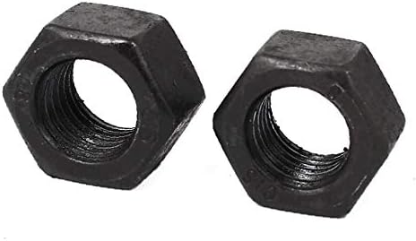 X-DREE M16 AÇO DE CARBONA GRADE 8 HEXOGONE HEX BLACK 10PCS (Tuerca Hexagonal Hexagonal de Gradto 8 de Acero