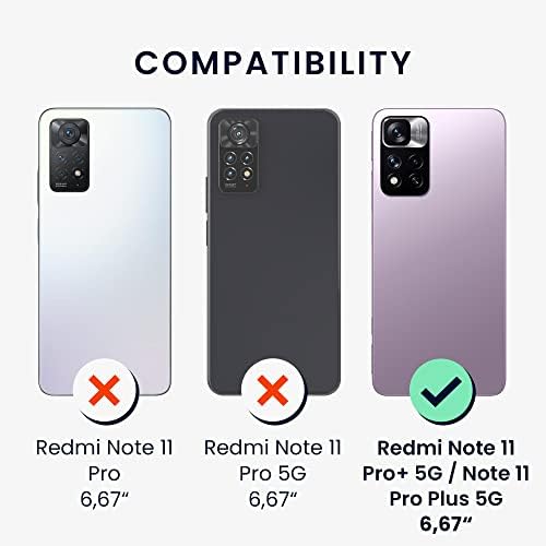 Case Kwmobile TPU Compatível com Xiaomi Redmi Nota 11 Pro+ 5g / Nota 11 Pro Plus 5G - Case Soft Slim Smoot