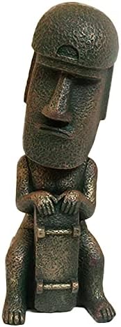 Decoração de estátua de CRCAH Moai - 6 polegadas da ilha de pásco