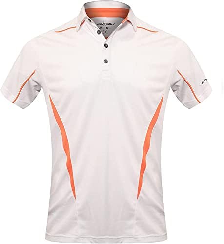 Pin High Men's Performance Dry Fit Golf Camisa, pólo de manga curta rápida, wicking de umidade