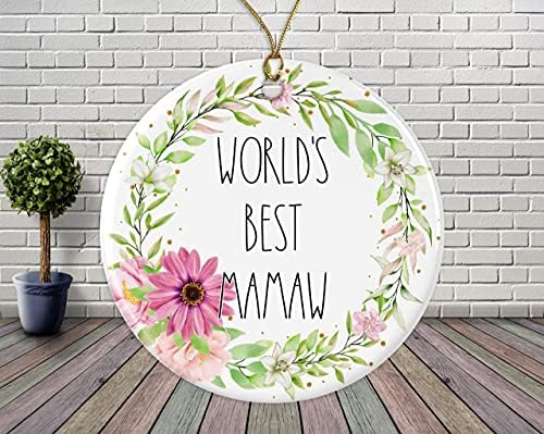 Ornamento de Boombear Mamaw - Melhor Ornamento de Mamaw do mundo - Rae Dunn para Mamaw - Melhor