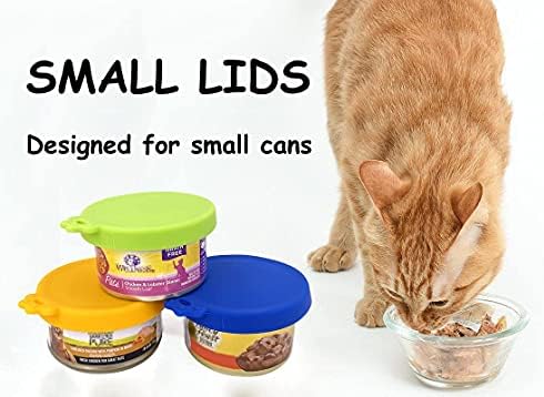 3 Pack Cat Food lata, Silicone Small Pet Food pode tampas de tampas para latas de alimentos de gato de 3 oz