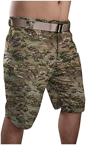 shorts de carga de camuflagem masculinos de Wodceeke.