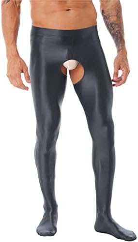 Oyolan masculino semi-transmissora de calças de compressão Hollow Out calças de compressão que executam