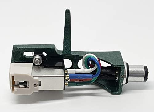 Cartucho, caneta cônica, agulha com parafusos de montagem e casca de cabeça verde para Sansui SR222,
