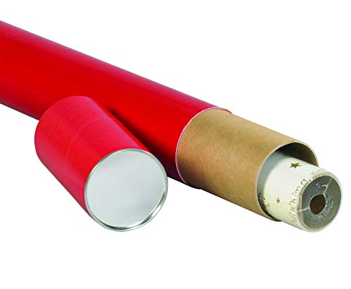 Tubos telescópicos premium de suprimento de embalagem, 3 x 24, vermelho