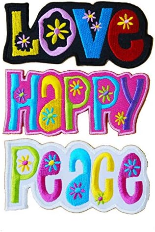 Pó gráfico Love Love Sweet Bordado Ferro Bordado no Patroce Applique Sign Symbol Logo Cute Paz feliz