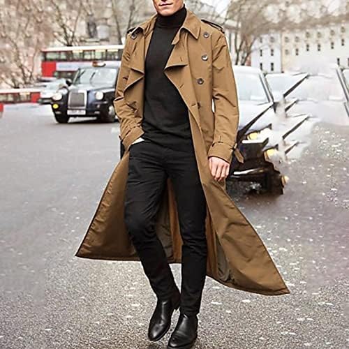 Casacos e jaquetas XIAXOGOOL Moda de moda de trincheira longa esada Windbreaker Winter Warm Slimfit