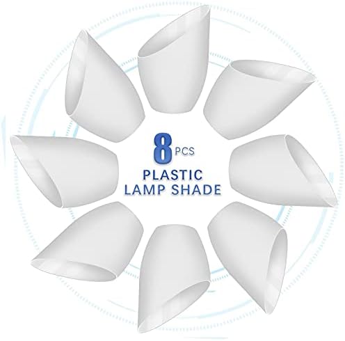 8 peças lâmpada de lâmpada de plástico Substituição de lâmpada branca tom de lâmpada de 1,65 polegada luminária