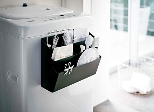 山崎 実業 ld-tw x Bk Máquina de lavar bolso de armazenamento magnético 3 camadas, 約 w32xd13xh24.5cm, preto
