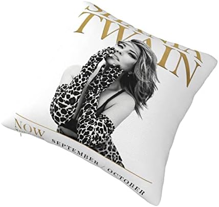 A cantora de música Shania Twain Square Broachcase Throw Prophless Capas Capas de almofada Sofá de escritório Decoração da fronha do quarto de 20 x 20 polegadas