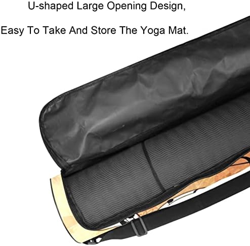 Retro Piano Yoga Mat Bags Full-Zip Yoga Carry Bag for Mulher Men, Exercício portador de tapete de ioga com cinta ajustável