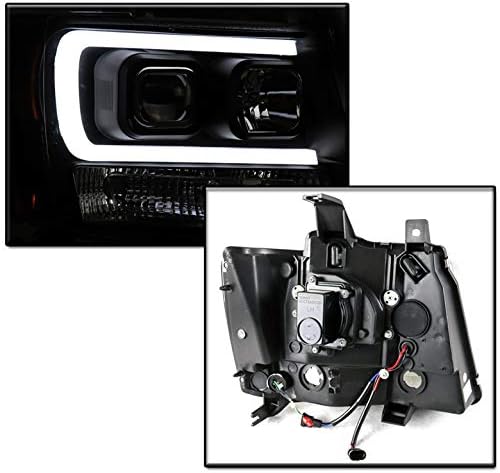 ZMAUTOPTS para 2007-2013 Chevy Avalanche/Suburban/Tahoe LED DRL Black Projector