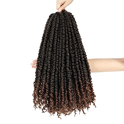 Cabelo de crochê de torção de paixão para mulheres negras, paixão cabelos de torção 16 polegadas 7pack,