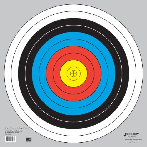 Longbow alvo de 60 cm / 24 em tiro com arco e armas de bullseye