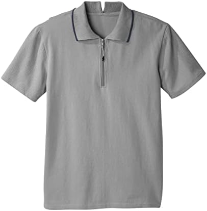 Camisa pólo adaptativa para masculino com zíper