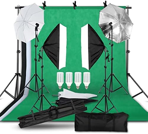 Kit de iluminação fotográfica de Liujun 2x3m Background Umbrella Softbox Stand Stand Bolsa portátil