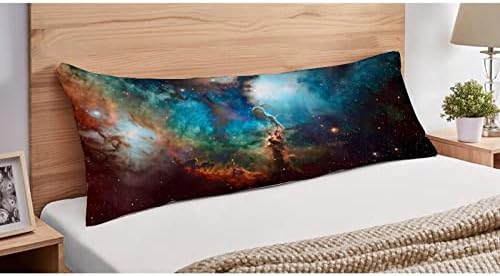 UTF4C Stars Planet Galaxy Body Pillow Capa algodão 20 x 54 adultos macios com travesseiro de