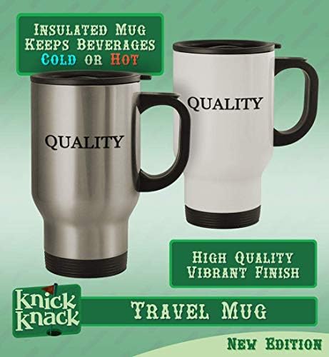 Presentes Knick Knack spectrômetro - 14oz de aço inoxidável Hashtag Caneca de café, prata, prata