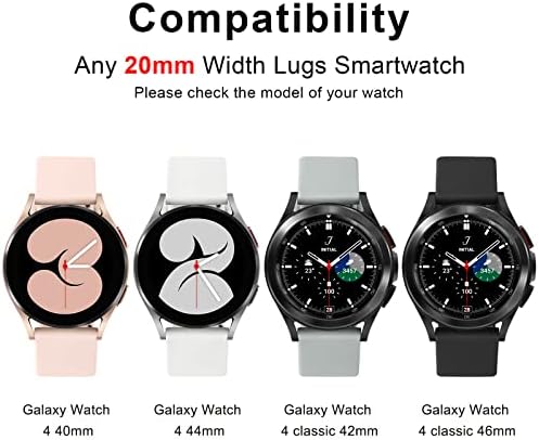 4 bandas de embalagem para Samsung Galaxy Watch 5/4 40mm 44mm, Galaxy Watch 5 Pro 45mm, relógio Galaxy