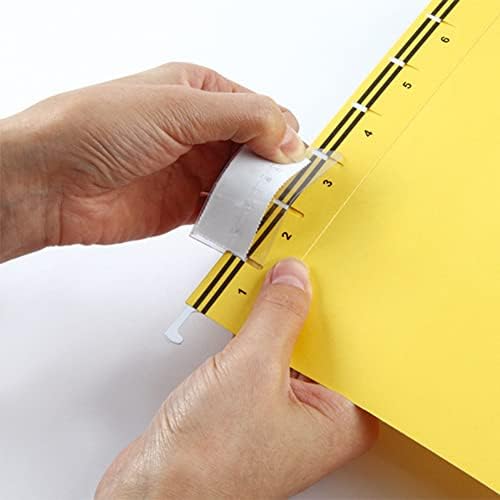 50pcs limagens de guias PVC inseríveis as guias de pasta penduradas e papel inserções de arquivo para organizar e distinguir arquivos suspensos
